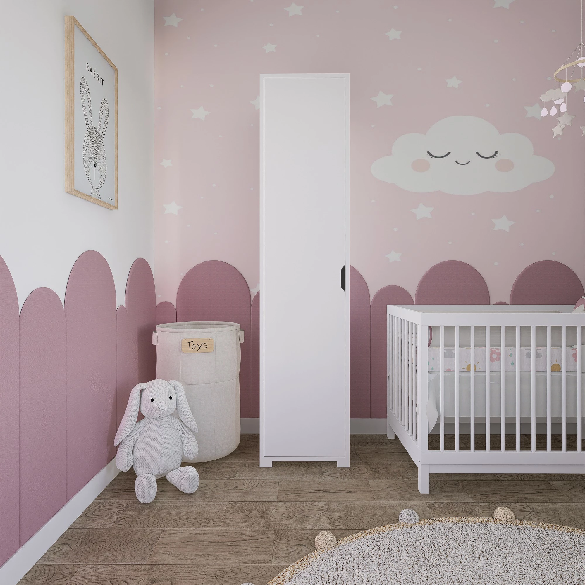 Dnevni/Spalni omarica Skye Decor, mat bela, Duru 1600-042