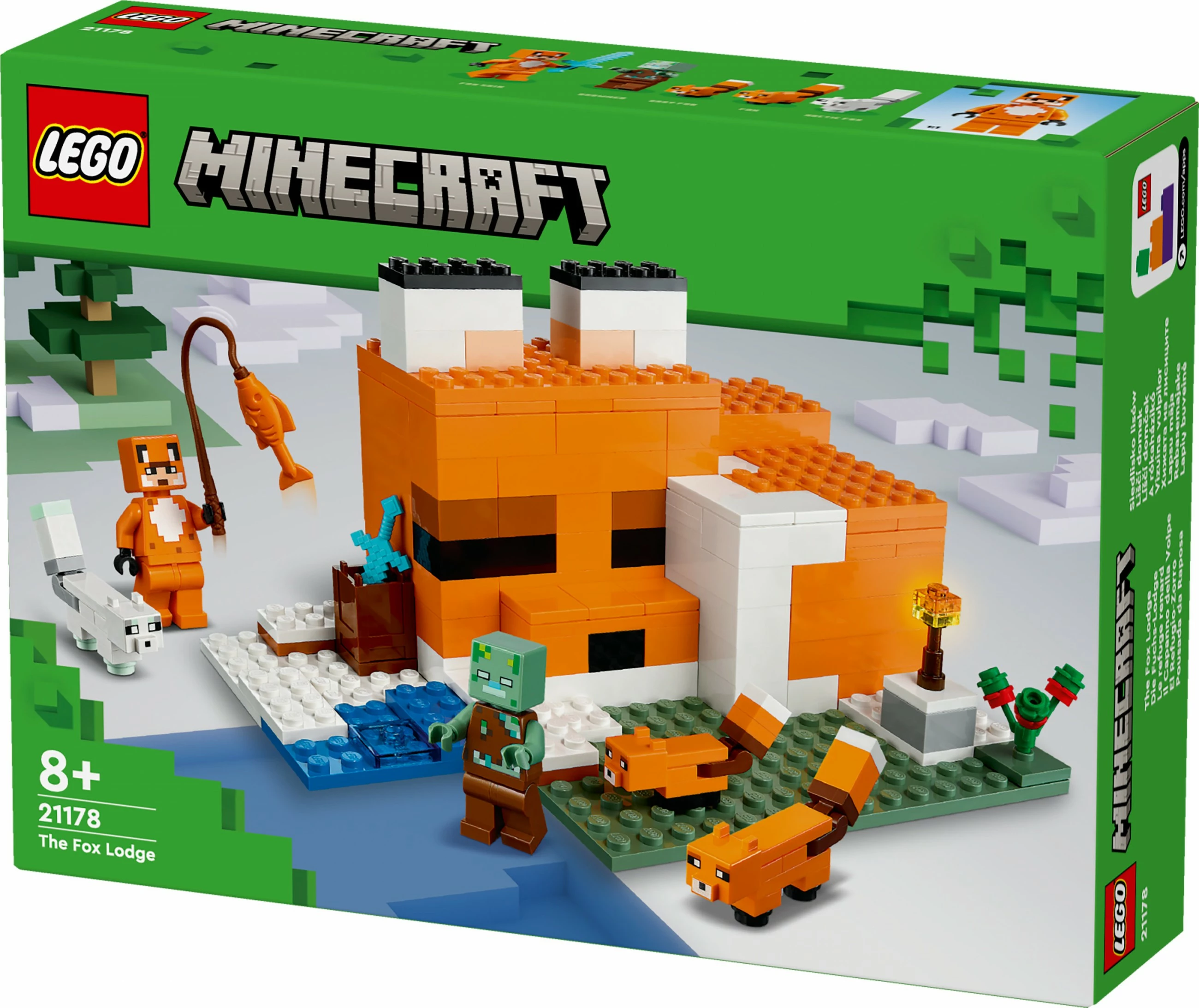 Set za sestavljanje Minecraft The Fox Lodge, 193 kosov, plastika, večbarven