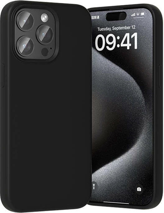 Zaščitni ovoj za iPhone 15 Pro Max Vention KUFB0-40, silikonski, črn