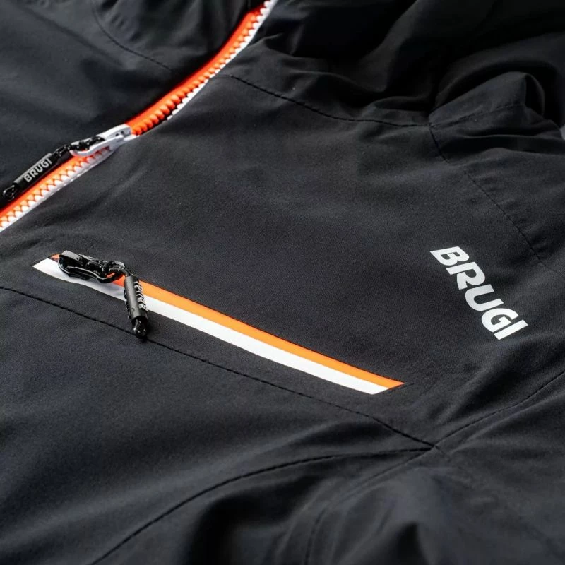 Izolirana jakna Brugi za moške, črno-oranžna