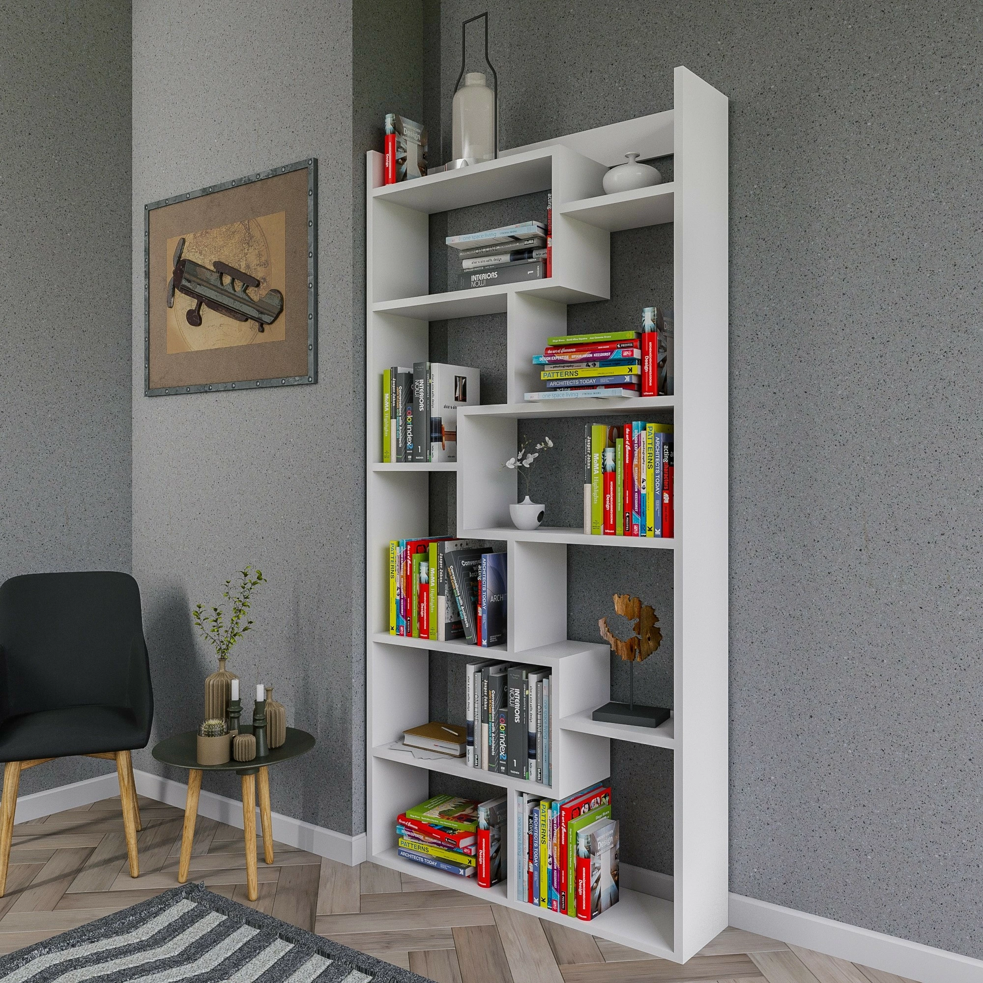Polica za knjige Kuttap, Hanah Home, bela
