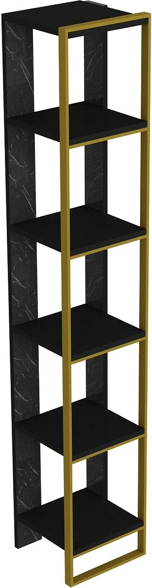 Knjižna polica Barok Glam Hanah Home Polka 2, črna in zlata (2 kosa)