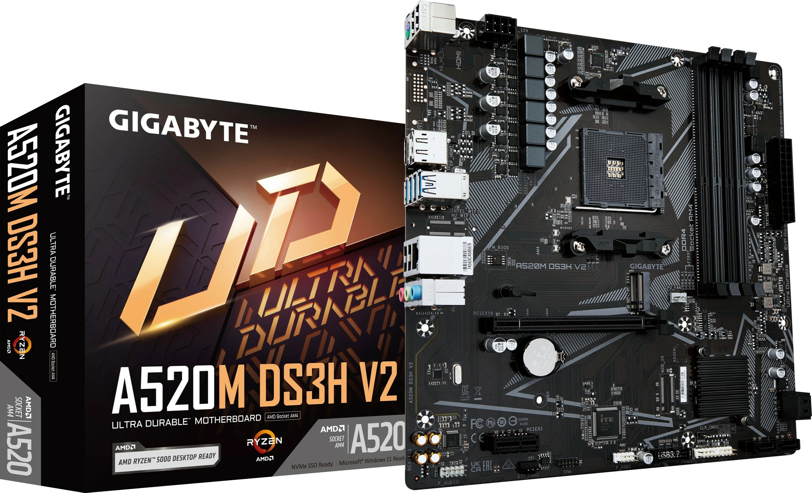 Matična plošča Gigabyte A520M DS3H V2, Socket AM4, micro ATX