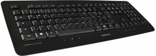 Brezžična komplet tipkovnice in miške Cherry DW 5100, polna velikost (100%), RF, QWERTZ, črn