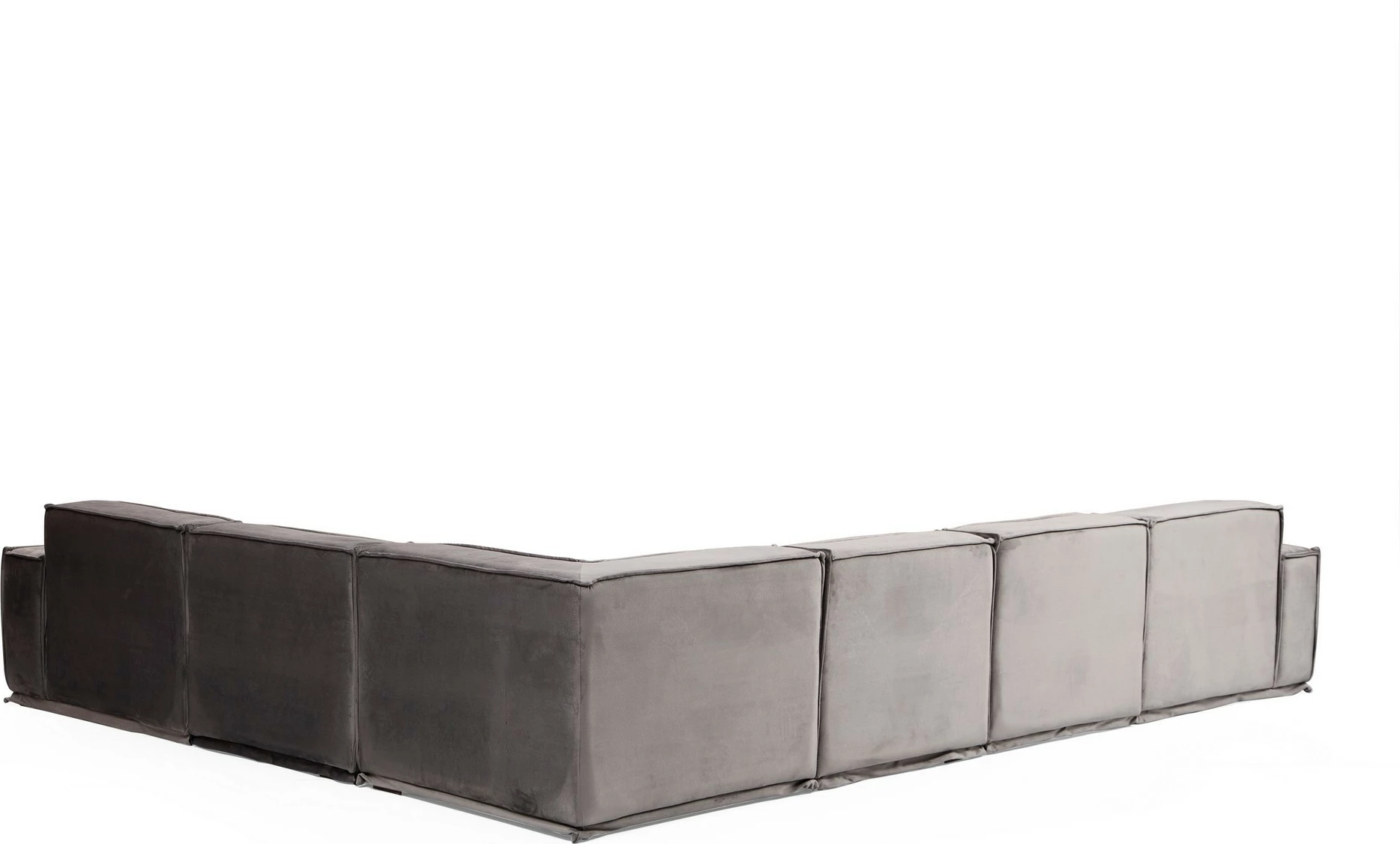 Kotni kavč Lego Corner 2 (L1-O1-O1-C-O1-1R), Atelier del Sofa, siva