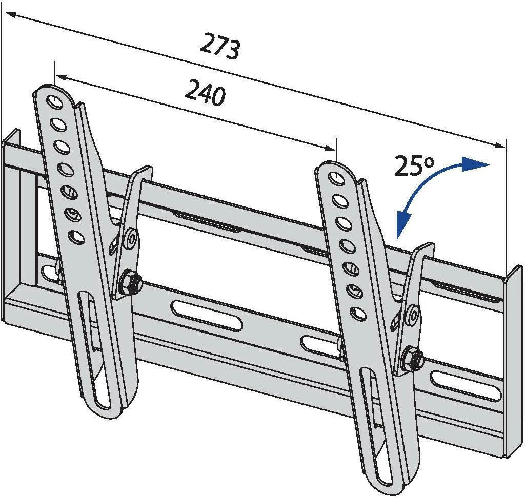 Stenski nosilec za TV TB TB-251, do 42 palcev, 20 kg, VESA 200x200, črn