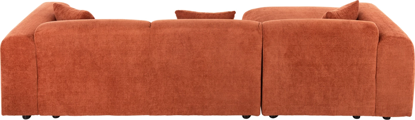 Kotna sedežna garnitura (levi) BRICKEN FH3275.03L opečno rdeča tkanina 110-282x98-160x72Hcm