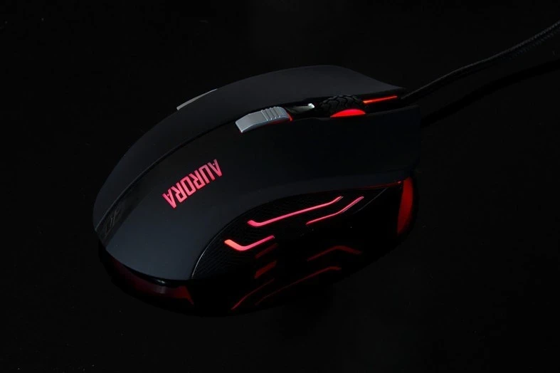 Optična miška USB Type-A, 2400 DPI, črna, iBox Aurora A-1