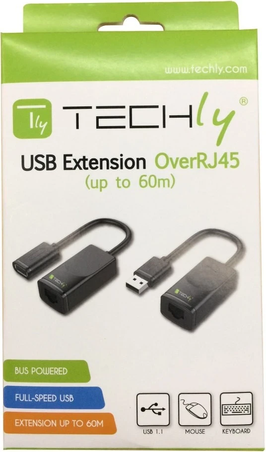 Razširilec USB Techly, črn