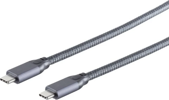 Hitri USB-C kabel No-Name S/CONN 13-47030, 2 m, USB 3.2 Gen 2x2, sivi