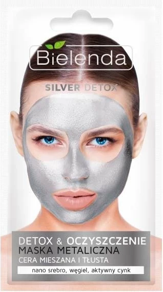 Detoksikacijska kovinska maska za obraz za ženske Bielenda Silver Detox Metal Mask 8 g