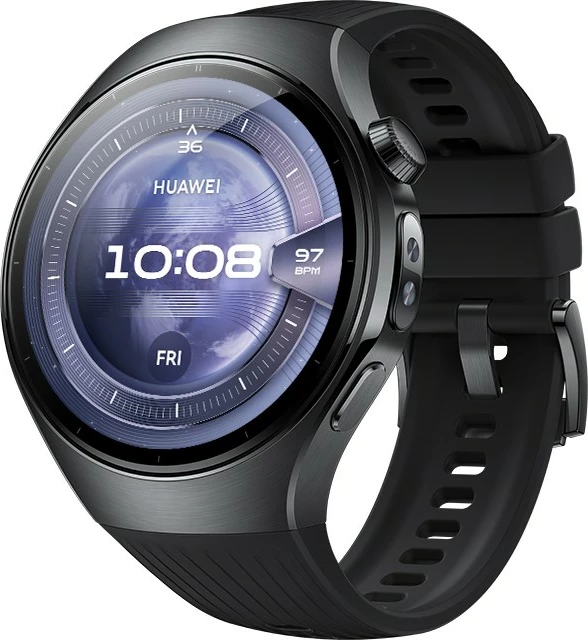 Pametna ura z vzmetnim fluoroelastomerskim paščkom, Huawei Watch 5 Rates-L19F, črna