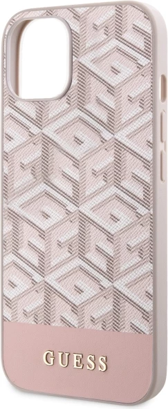 Ovitek za telefon GCube Stripes MagSafe Guess za iPhone 14 Plus 6,7", roza