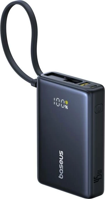 Zunanji akumulator Baseus PicoGo P10076803123-00, 10000 mAh, 45W, z digitalnim zaslonom, črn