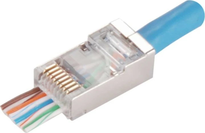 Luknjičast RJ45 konektor, zaščiten STP Alantec WT116, Cat.5e, paket 100 kosov