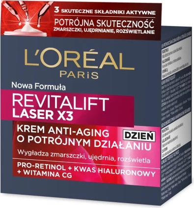 Dnevna krema proti staranju, L'Oreal Paris Revitalift Laser X3, 50ml