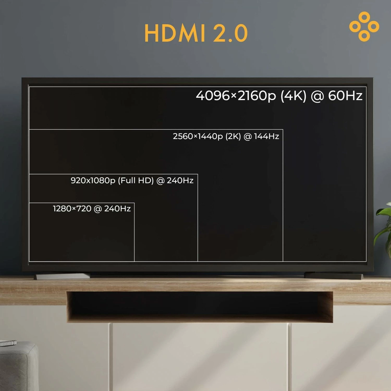 HDMI kabel 2.0 AOC Claroc 4K@60Hz, 10 m