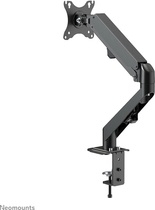 Nastavljiv kroglični nosilec za monitor z gasnim vzmetjo Neomounts DS70-700BL1, 17–27 inčev, s sponko, črn