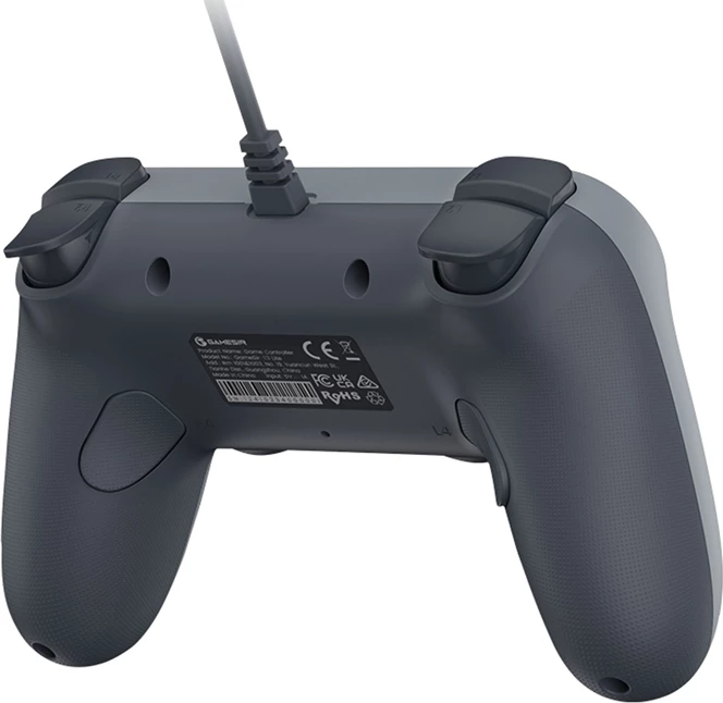 Žični gamepad, GameSir T3 GY Tegenaria Lite, 1000 Hz, Hall effect analogne paličice, dva vibracijska motorja, programabilni gumbi, siv