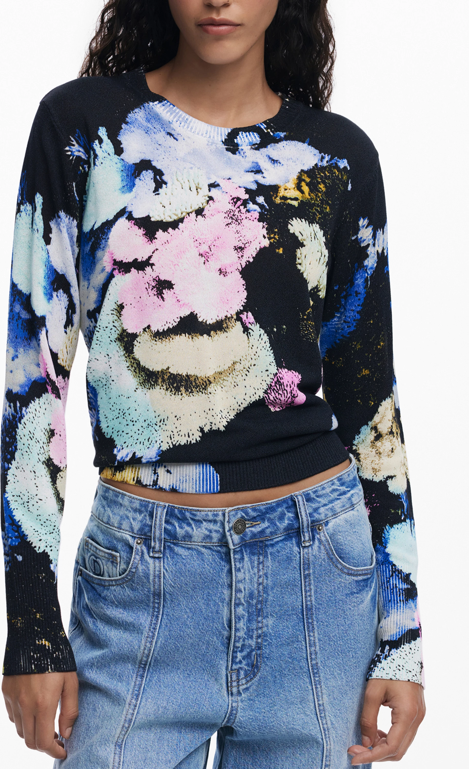 Pletenina Nenufar Lacroix Desigual, ženska, črna