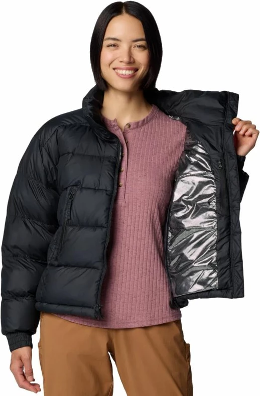 Kratka zimska jakna Columbia, ženska, črna