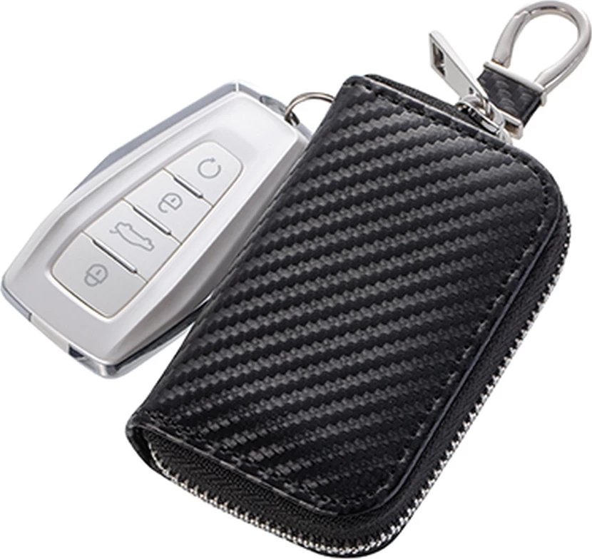 Zaščitni ovitek za avto ključ Hurtel Faraday Box, blokira radijske valove, črn