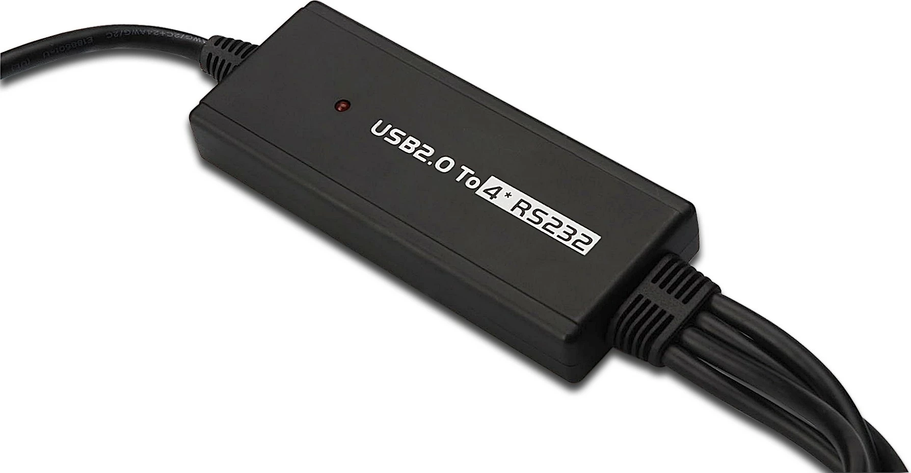 USB 2.0 kabel za 4x RS232, Digitus, 1,5 m, Type-A na DB-9, črn