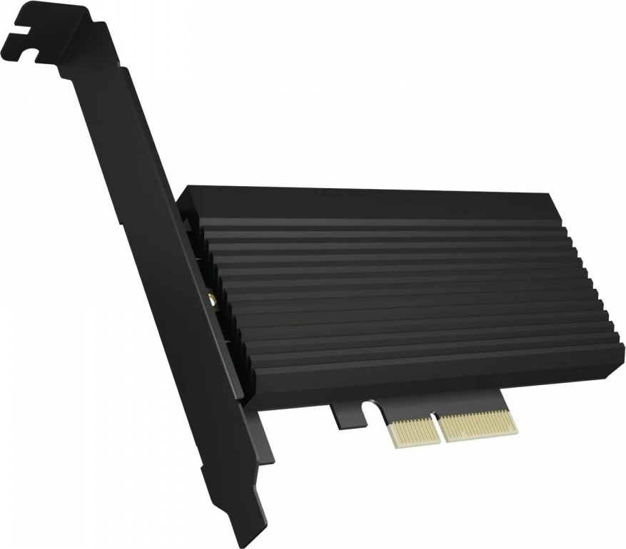 Adapter za NVMe SSD PCIe IcyBox IB-PCI208-HS s hladilnikom, črn