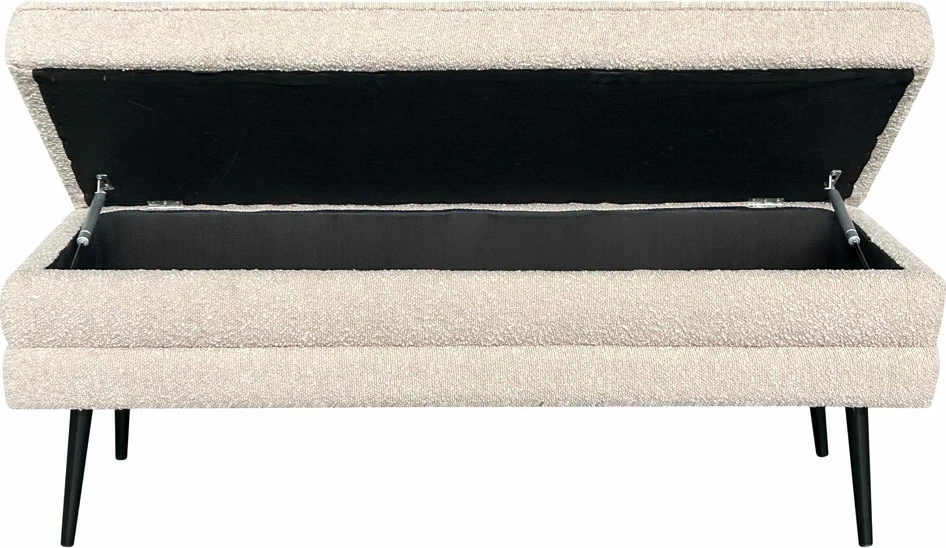 Tabure z prostorom za shranjevanje, barva latte, 110x40x44