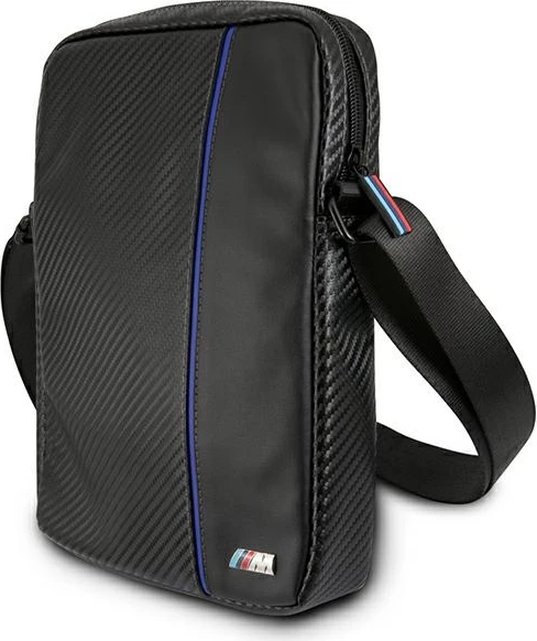 Torba za tablični računalnik, 10 inč, najlon in umetno usnje, črna z modro črto - BMW BMTB10CAPNBK Urban Collection