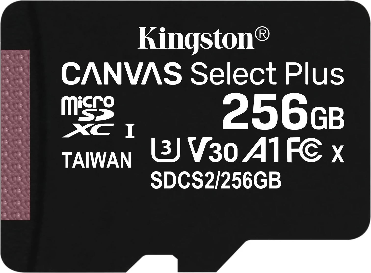 MicroSDXC kartica 256GB Canvas Select Plus, 100 MB/s, črna - Kingston