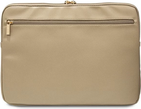 Ovitek za prenosnik ZIP Leather Triangle, 14" , umetno usnje, zlata - Guess