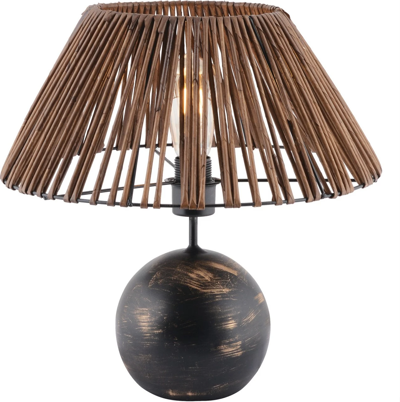 Namizna svetilka Balloon, Opviq, senčnik iz bambusa