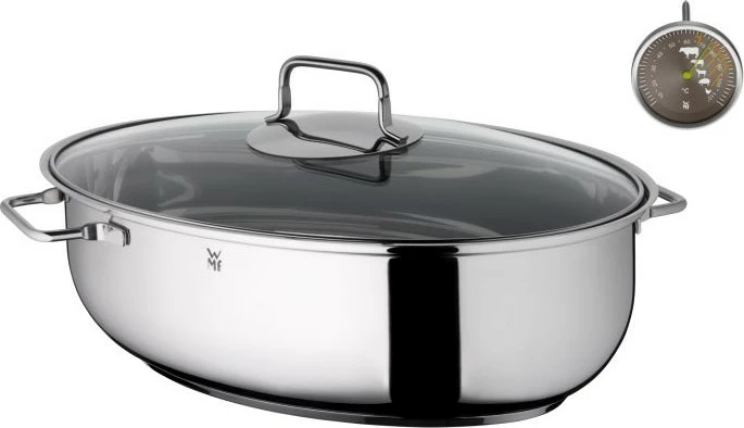 Pekač z steklenim pokrovom in termometrom, WMF, iz nerjavnega jekla