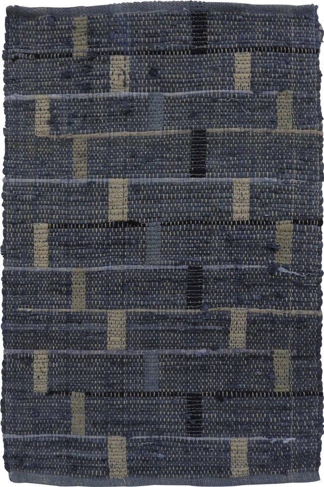 Preproga Box, 60x90 cm, bombaž, modro-bež