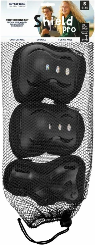 Mladinski zaščitni set Spokey, črn