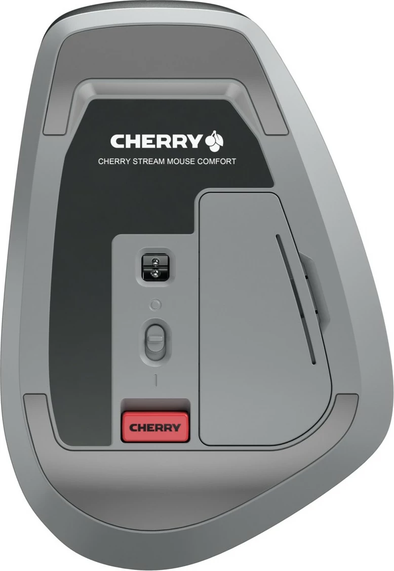 Optični brezžični miš, desna, 4000 DPI, črn/siv Cherry Stream Comfort
