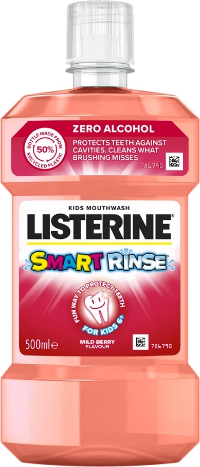 Izpiralo za usta za otroke Listerine Smart Rinse Berry 500 ml