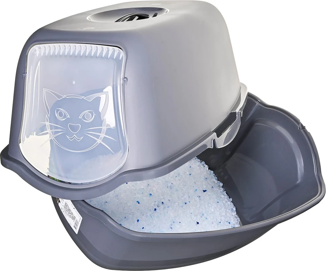 Knjiga za mačji pesek DIAMENTIQ BAYA, plastika, 55,5 x 40 x 38,7 cm, antracit