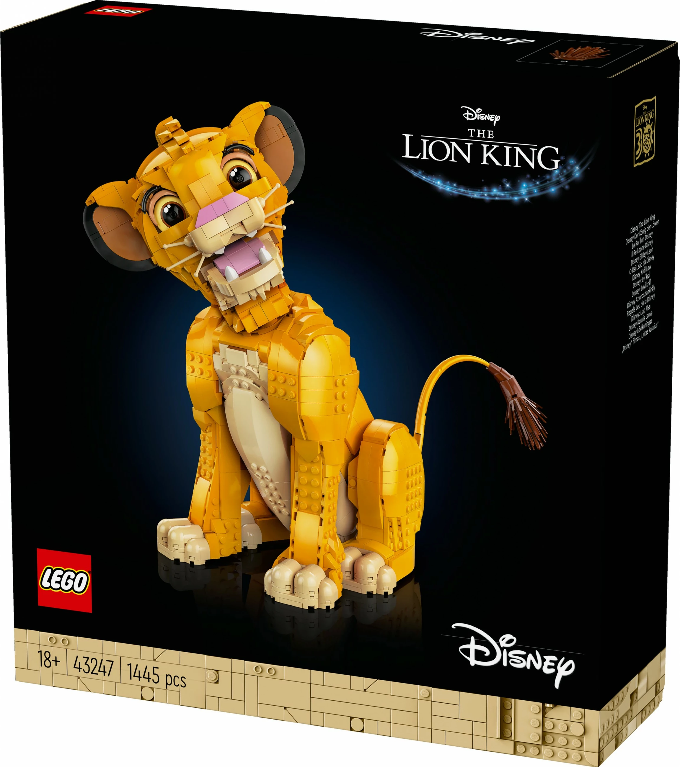 Set za sestavljanje Mlad Simba (The Lion King), LEGO, 1445 kosov, plastika, večbarven