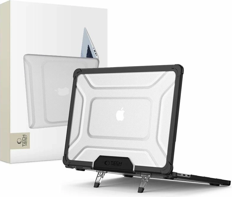 Ovitek, prosojen in črn Tech-Protect SmartShell Pro za MacBook Air 13" M2/M3/M4