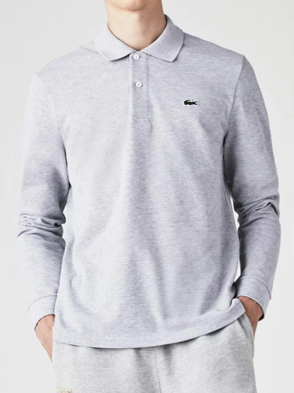 Polo majica za moške Lacoste, siva