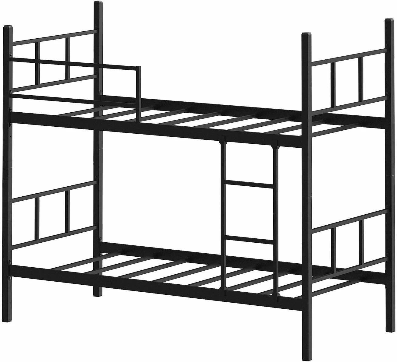 Mornarska kovinska postelja 100x200, črna, Skye Decor