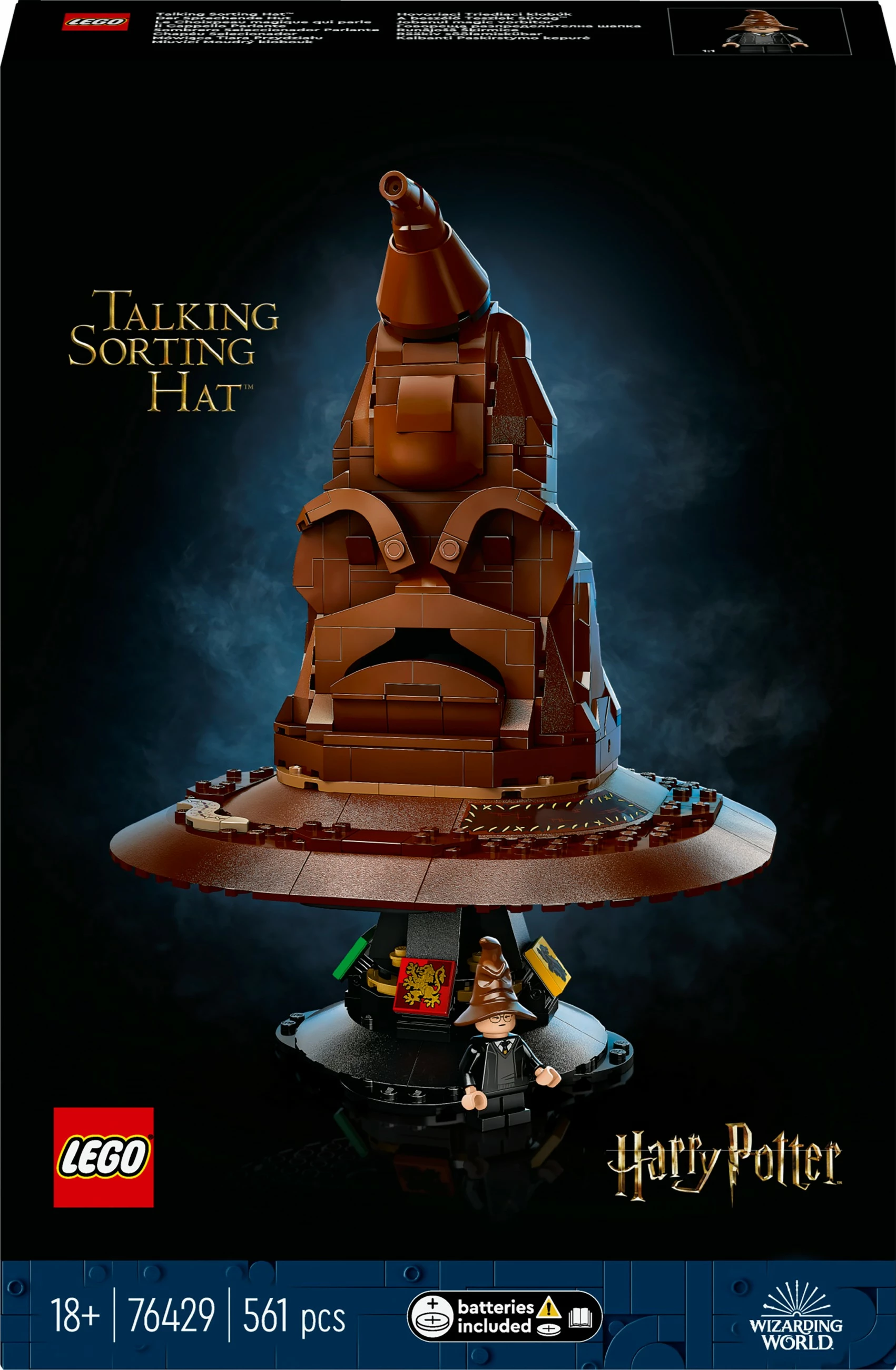 Govoreča Kapuca za razvrščanje, LEGO, 561 kos, plastika, za odrasle, rjava
