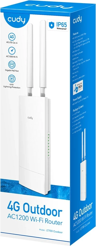 Brezžični usmerjevalnik Cudy LT700, Gigabit Ethernet, dvojni pas, 4G, bel
