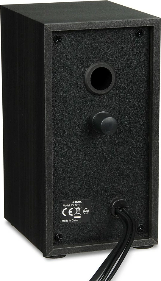 Altoparlantni komplet 2.0 iz črnega lesa, iBOX IGLSP1B