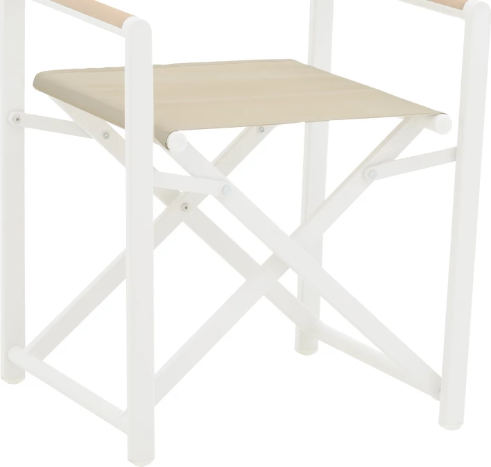 Sestav mize s stoli Kliton-Mabu, aluminij, bela, 150 x 80 x 74 cm