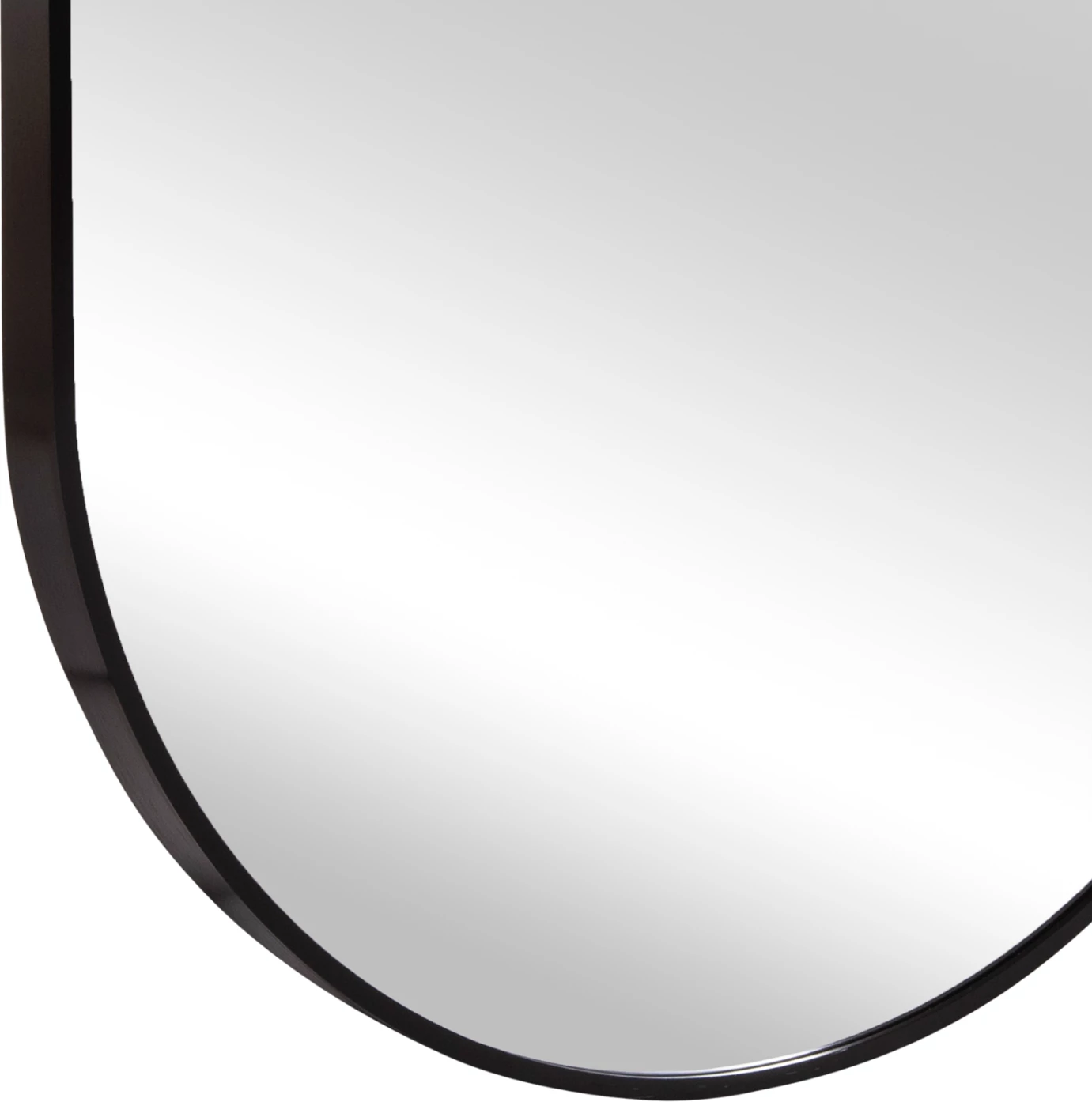 Stensko ogledalo serije Archer FH4500.01 ovalni aluminijasti okvir v črni barvi 59x79Hcm