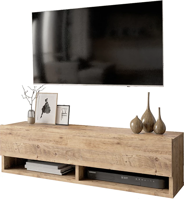 Stenska TV enota Roscoe, hrast, 100x31,5x29,5cm