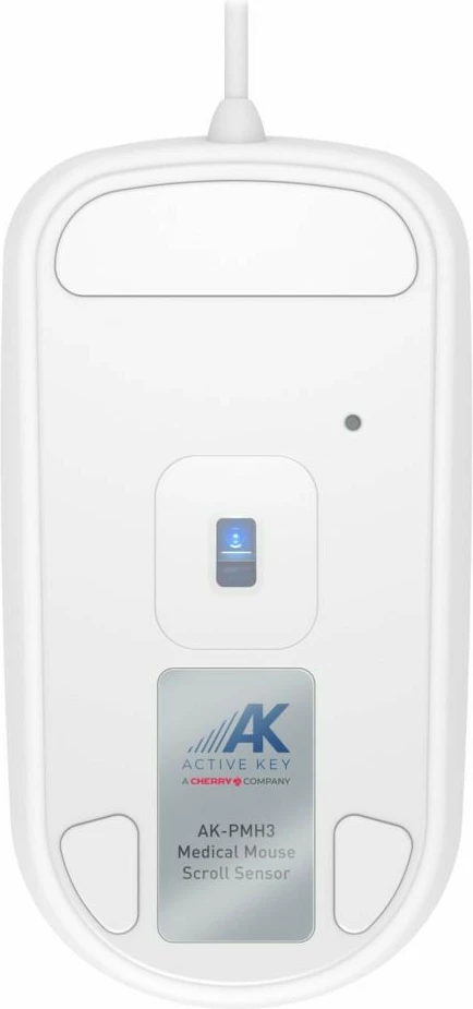 Medicinski miš, ambidextrous, USB Type-A, 1000 DPI, CHERRY AK-PMH3, bela